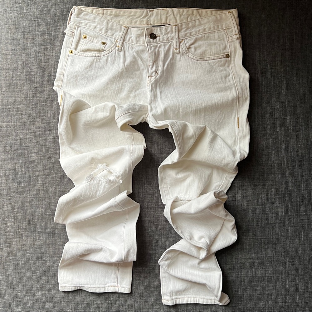 Armani Exchange Stretchy White Jeans